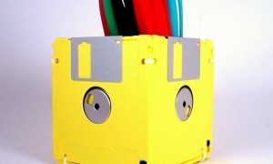 Floppy Disk Pen Holder