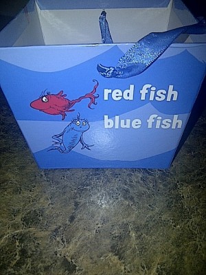 Dr. Seuss One Fish Two Fish Red Fish Blue Fish Paper Pail