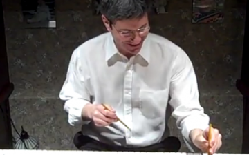 Office Supply Salesman plays Flight of The Bumble Bee with Pencils Office Supply Salesman plays Flight of The Bumble Bee with Pencils