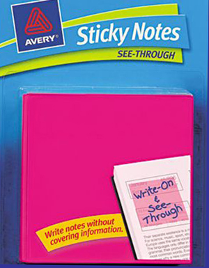 Post image for Avery See-Through Sticky Notes