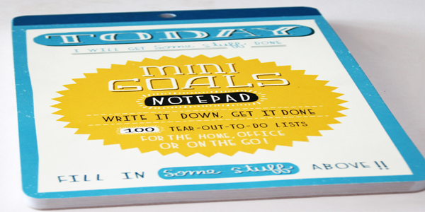 mini goals notepad